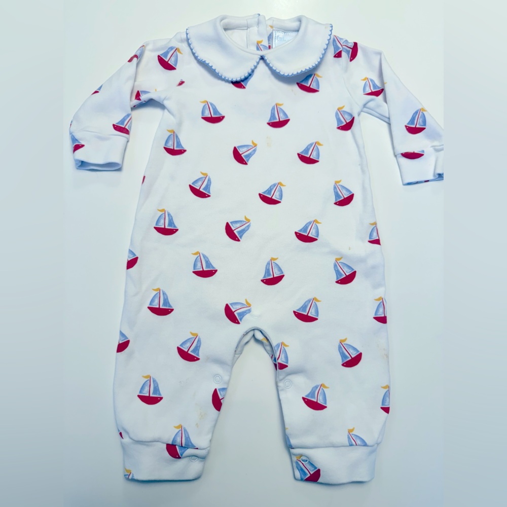 Little English Sailboat Playsuit, 6M